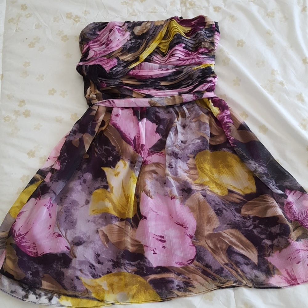 Ark & Co. Floral strapless dress